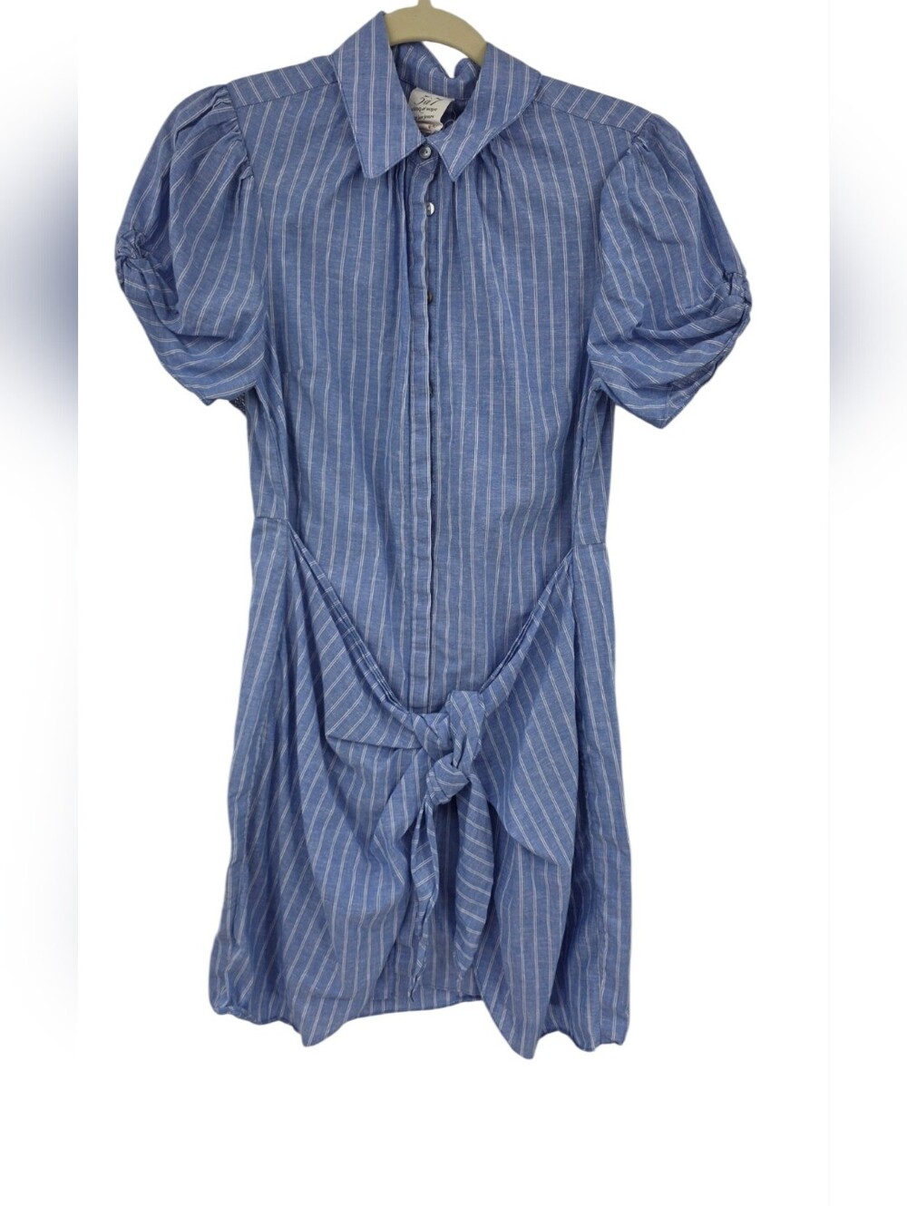 Cinq A Sept Linen Blend Stripe Dress 4 - Picture 2 of 6